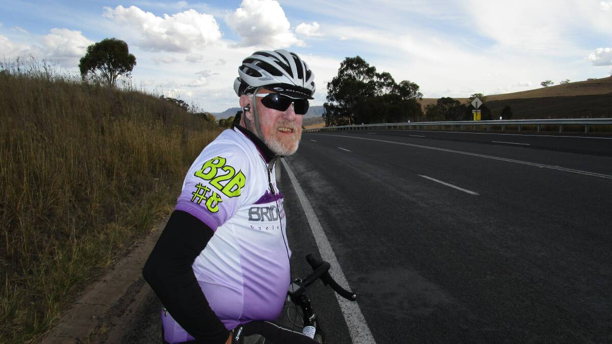 Randal Bishop, who lost his daughter to an aggressive tumour in 2009, is leading a the Bridge to Bridge Cycle Charity Ride to raise funds for the Cure Brain Cancer Foundation. Picture: Supplied