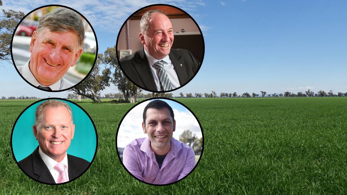 LOCKED IN: Rob Taber(independent), Barnaby Joyce (Nationals), Ian Britza (Australia Country Party) and David Ewings (Labor) have all confirmed they'll be running in the byelection.