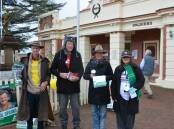 Outside Memorial Hall in Tenterfield on Saturday.