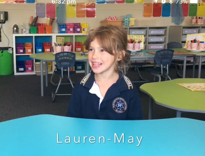 Lauren-May was among a dozen year one students who shared their wisdom.
