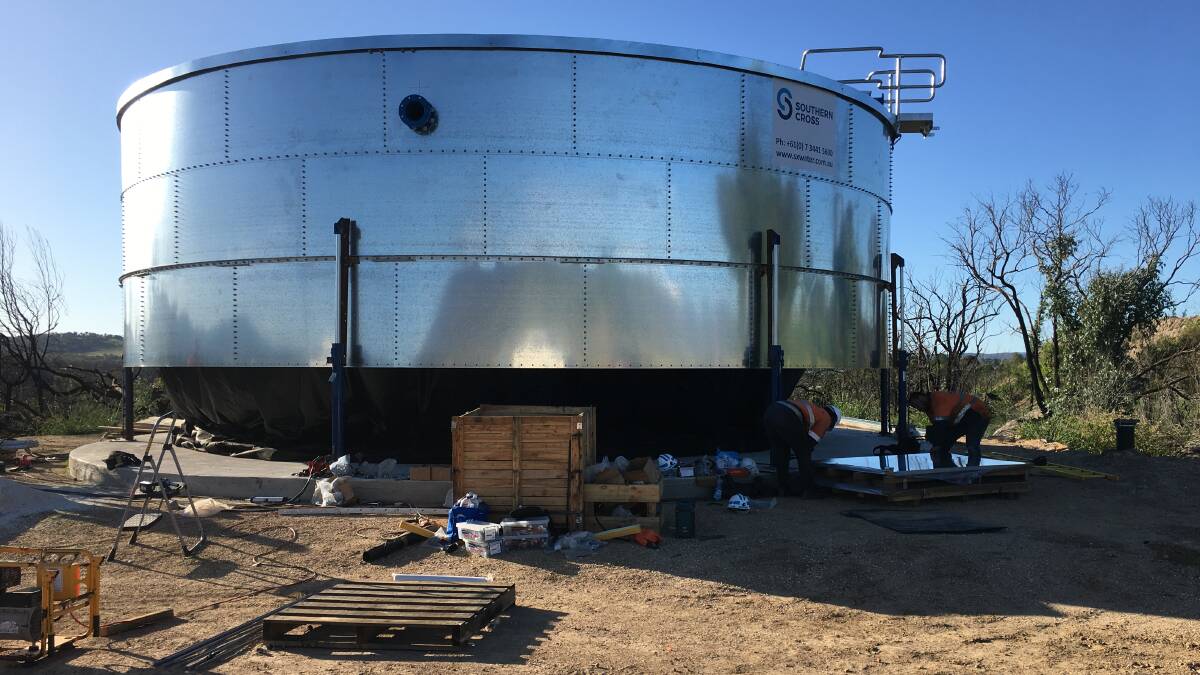 Construction of new holding tank is completed, with both short- and long-term plans for its use.