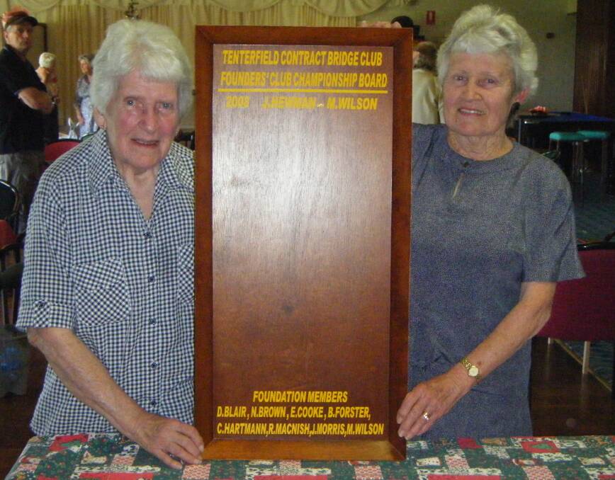 The inaugural club championship competition started in 2009 to honour the club’s founding members was won by one of those members Margaret Wilson, who teamed up with Joy Newman, pictured at left.
