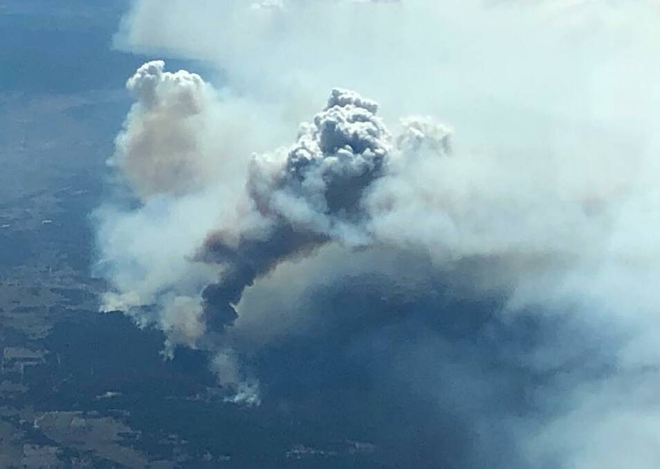 Fires in the Jennings area are generating widespread smoke. Photo: NSW RFS.