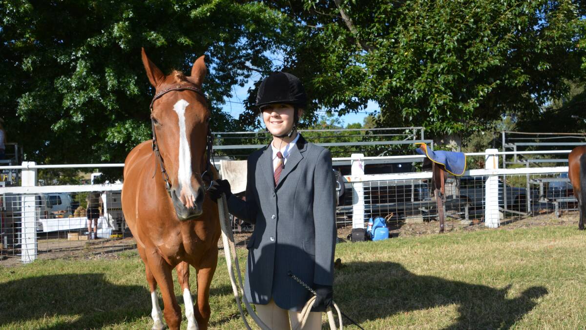 Honor Daniels, pictured here with 'Cisco Kid', took out second place is the Dressage Junior Prelim and first in Junior Novice.
