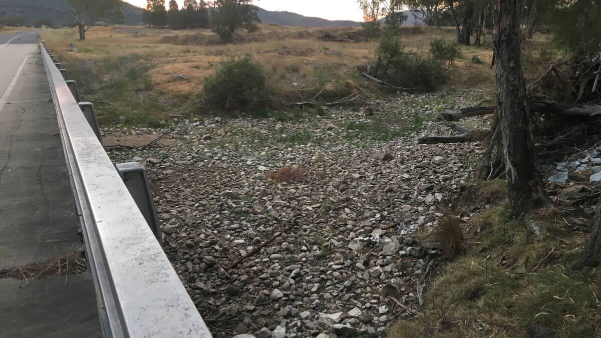The once-mighty Mole River. Rotary has been helping Mingoola residents who are out of household water and it's now turning its attention to Torrington.