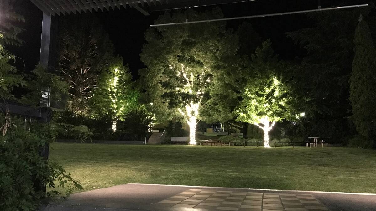 LIGHT ME UP: The light show in Bruxner Park could be extended farther along Rouse Street, depending on community feedback and funding.
