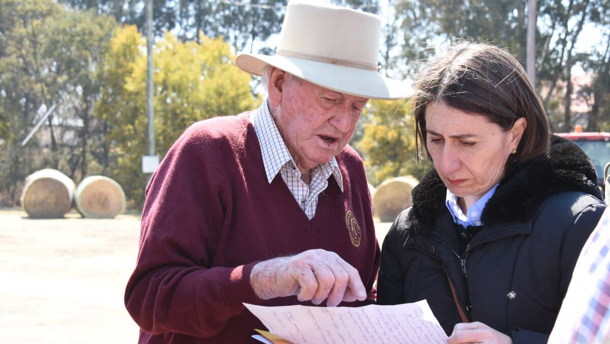 Jim Landers took his submission directly to the premier when she visited Tenterfield in September as the district was in the grip of bushfires.