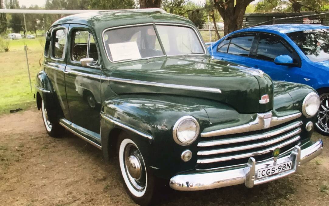 Off with a bang: This glorious 1948 Ford Super Deluxe Side Valve V8 "Gelignite" belongs to John Hinitt and is the club's Car of the Month.
