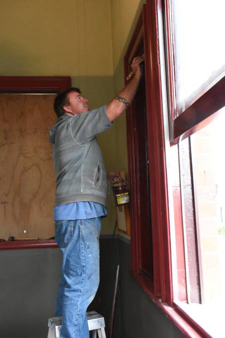 Blaike Brims has 41 double-hung windows ahead of him to remove, refurbish and replace between now and Christmas.