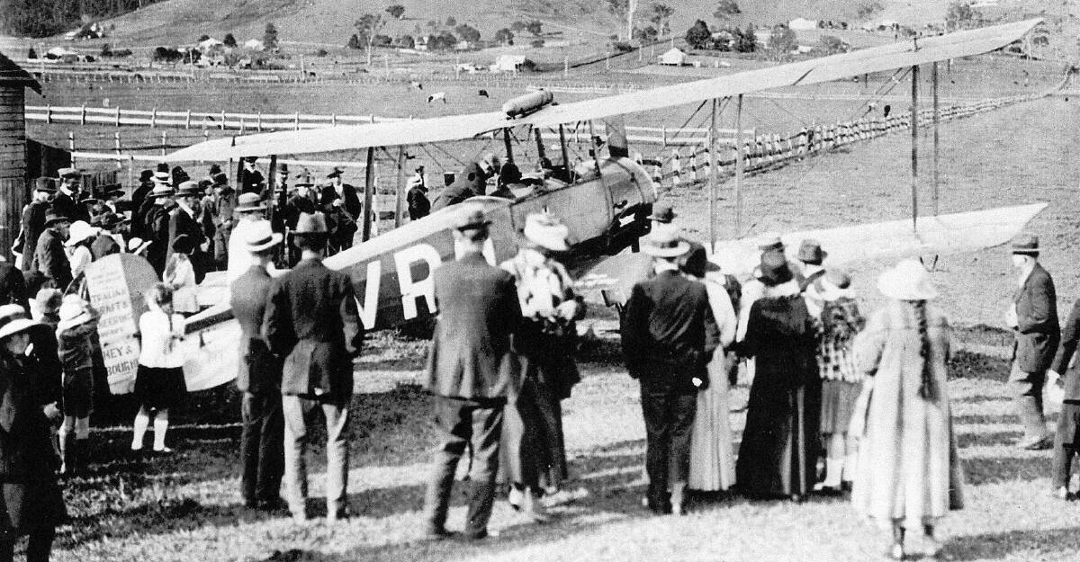 Risk's cow paddock was the taking-off point for the first official airmail delivery, between Lismore and Tenterfield.