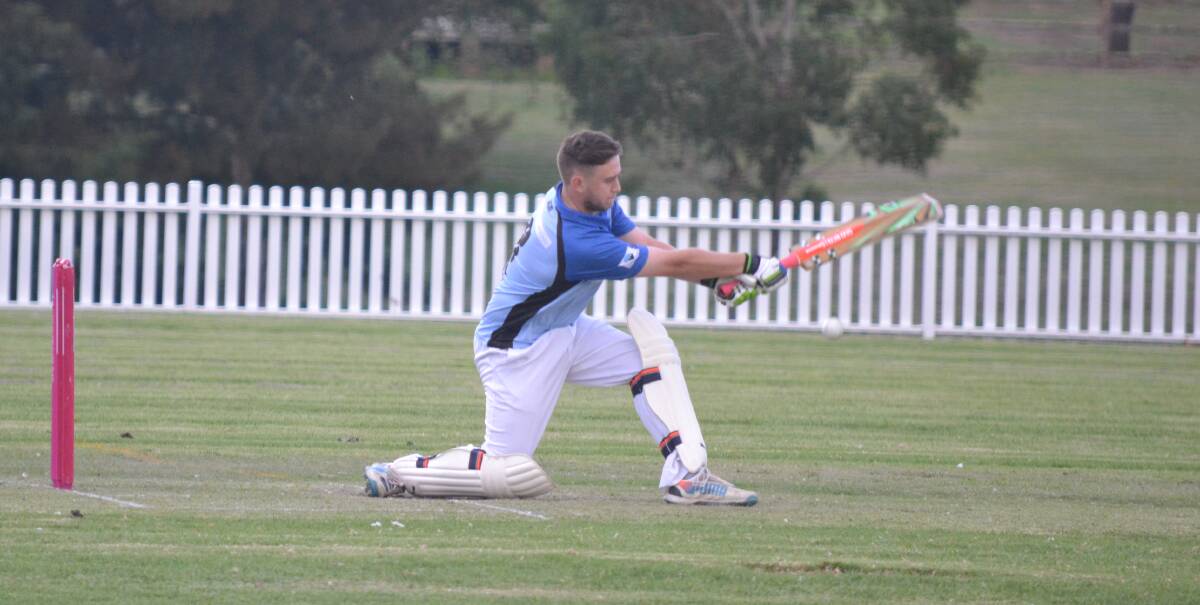 Mitch Austin show off his style on his way to breaking 50 runs not out for the XI Ducks.