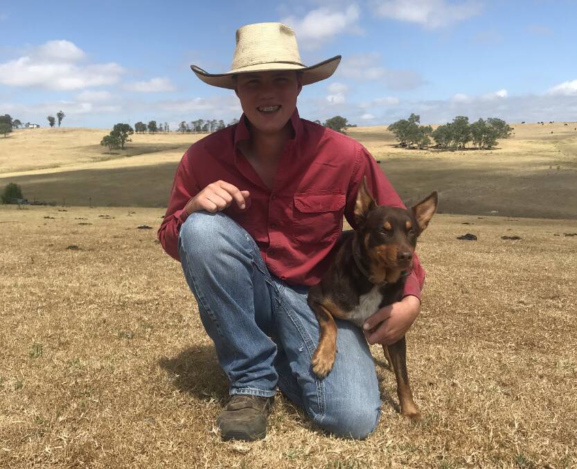 Sheep yard dog trials steward Jake Smith and his mate Flip. Jake is hoping to see some local competitors in the lineup come show time.