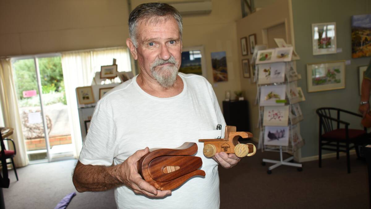Edi Vah's exquisite woodwork will be a feature of the Men's Shed exhibition.
