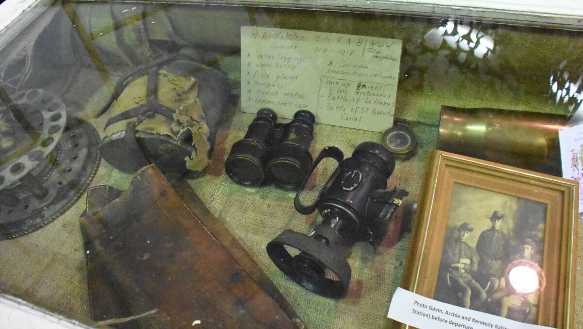 A wealth of memorabilia was loaned by local families and the Historical Society.