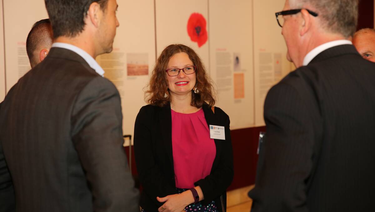 Tourism officer Caitlin Reid was flying the flag for Tenterfield at the launch in Sydney.