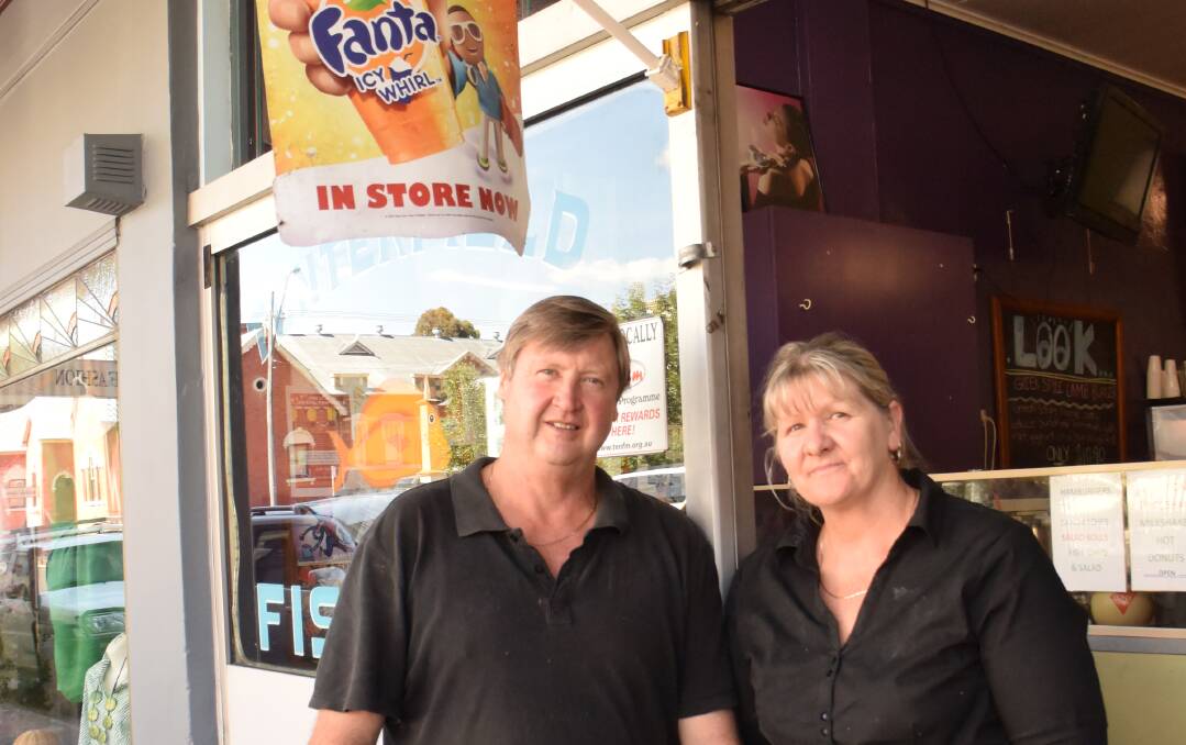 Back in 2016, Tenterfield Fish Shop's Jeff and Carole Smith were among Rouse St business owners protesting the proposed removal of flags outside their business.
