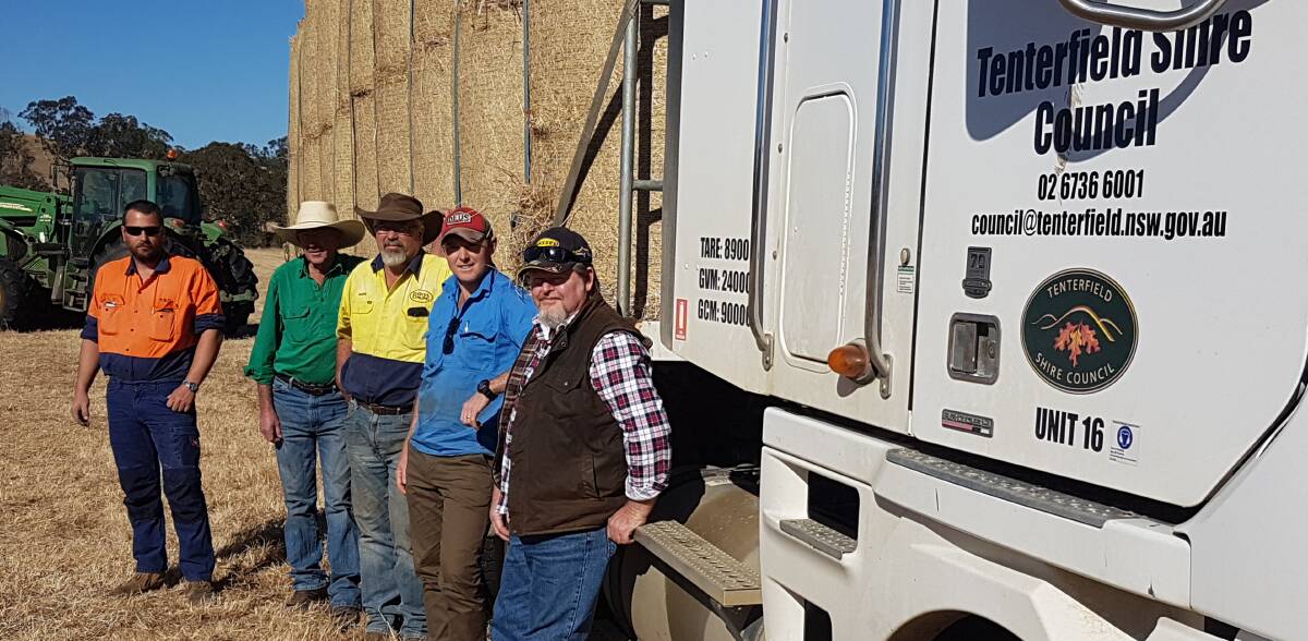 National candidate Austin Curtain (blue shirt) has been busy coordinating hay donation efforts from the Lismore end of the electorate.
