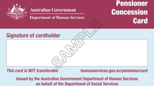 Pensioner Concession Card reinstated