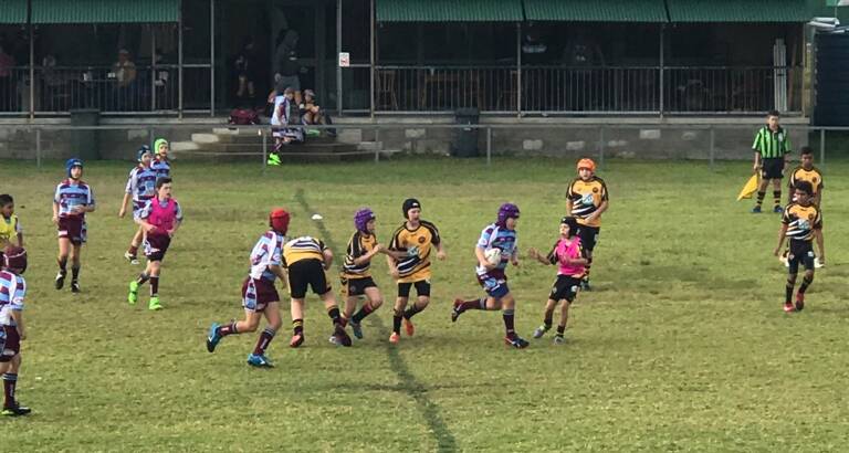 The Under-11s take on Goondiwindi at Rugby League Park.
