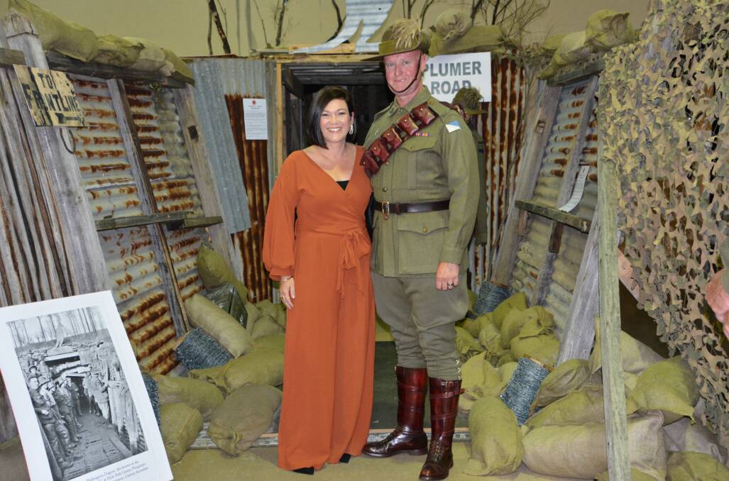 Bianca and Scott Rhodes took the opportunity to check out the tunnel during Saturday night's Dining In event.