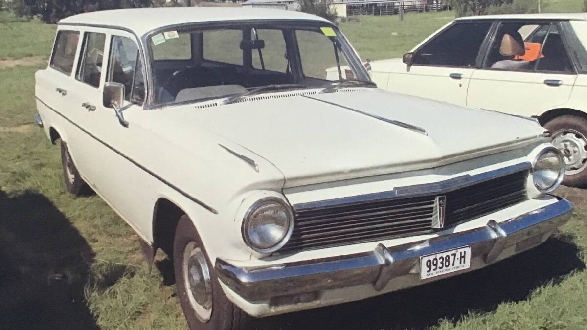 Car of the month, Brent Schofield's 1964 EH Holden station wagon, started life as a hearse and boasts very low mileage.
