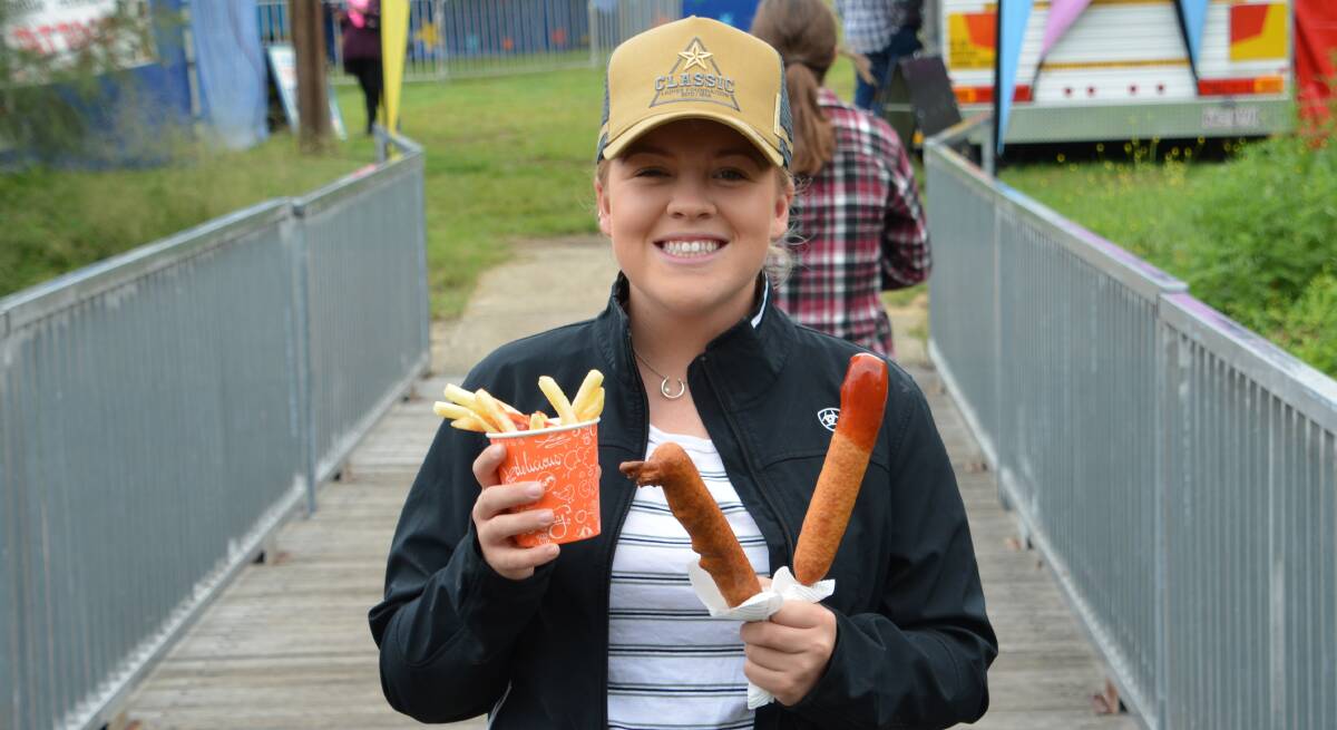 Sarah Saxby enjoys the usual sideshow treats at the 2020 Tenterfield Show.