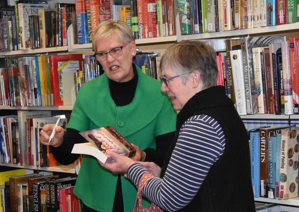 Val Chittick was one of the fans lining up for an autographed copy of 'Back of Beyond' during Jenny Old's stopover at the Tenterfield Library.