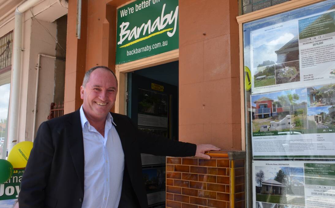 New England candidate Barnaby Joyce was preaching to the converted at the opening of his campaign office in Tenterfield.