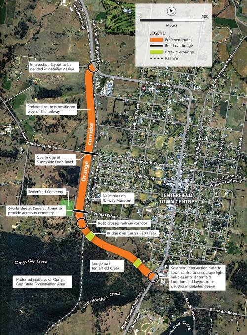 Tenterfield's proposed heavy vehicle bypass.
