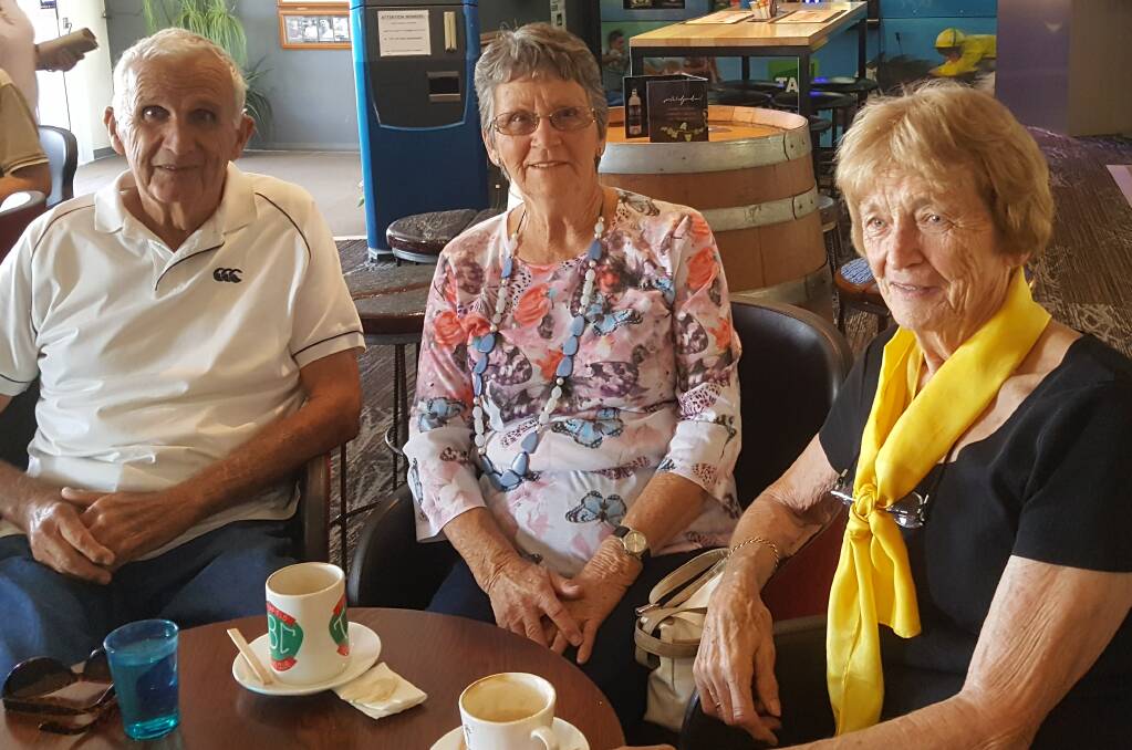 Seniors Week is always a good excuse for old friends to catch up, as Max and Margaret Cooper and Clare Pieper did last year. This year there's a shake-up in the program with council's Rebekah Kelly leading the charge, aided by Lions Club abd CWA members.