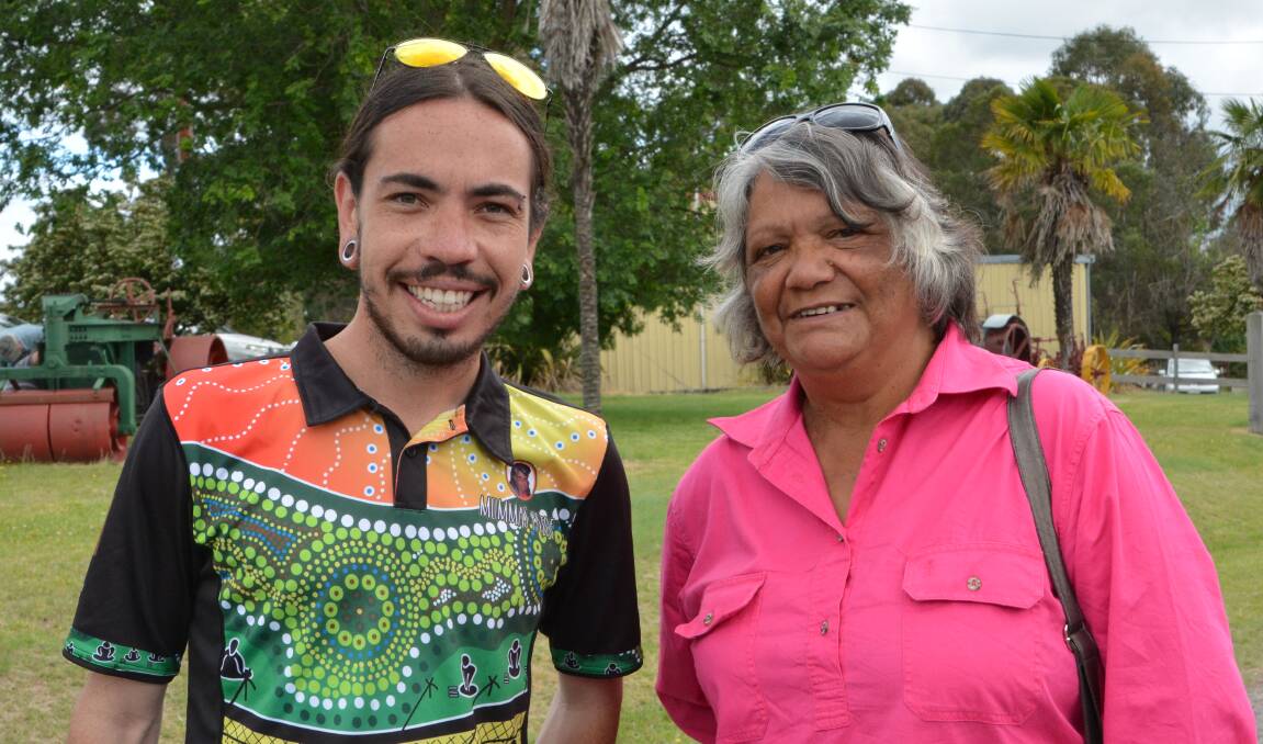 Moonbahlene LALC's Matt Sing and Helen Duroux. Ms Duroux is happy to sit down and talk to anyone interested in the indigenous perspective on Australia Day. "Just don't shoot the messenger," she said.
