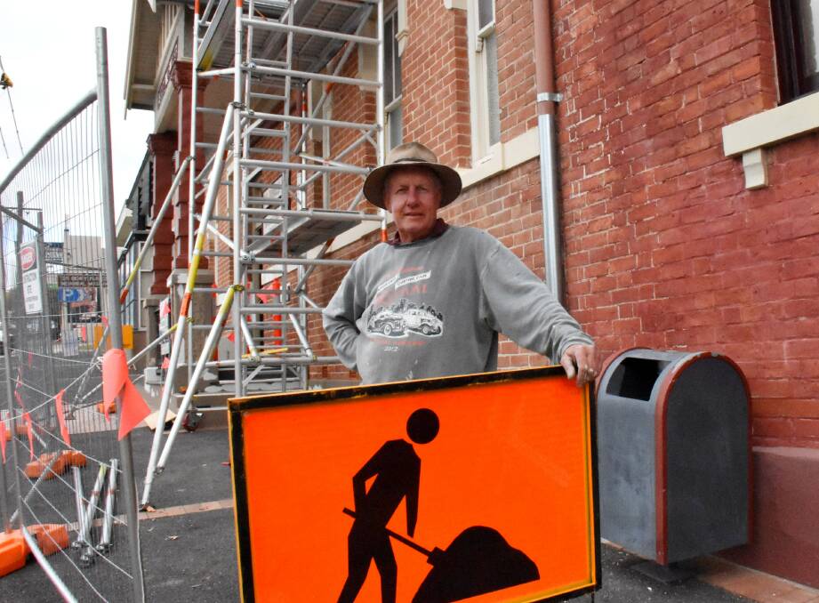 Man at work: Local builder Dave Brown and crew won the tender for the project.