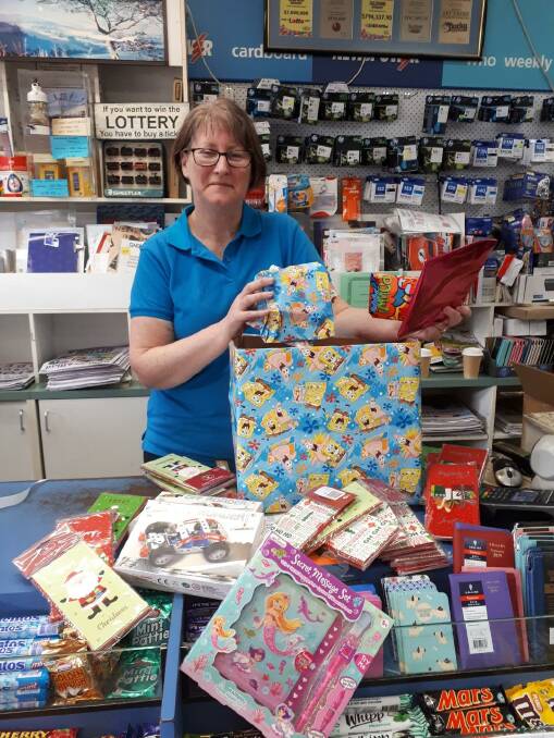 Trish Parker at Sullivan's Newsagency has been busy preparing prizes for the lucky dip.