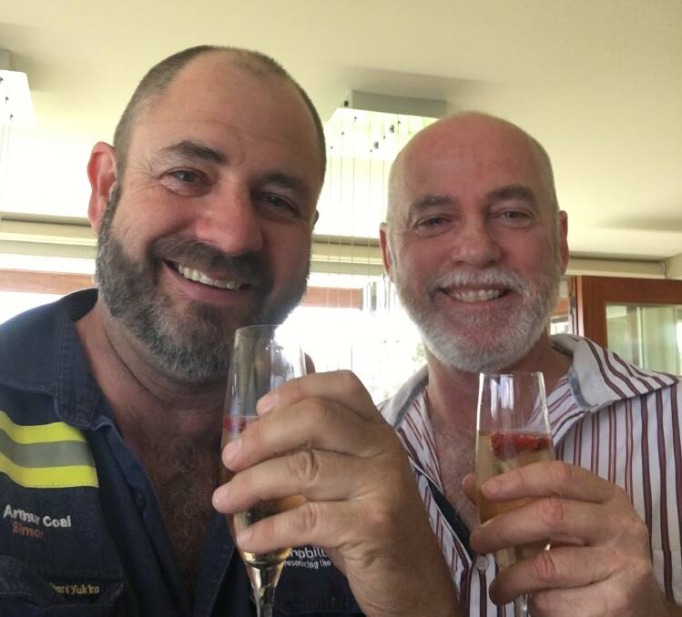 Simon Hicks and Greg May are celebrating the 'yes' vote, and planning their wedding.