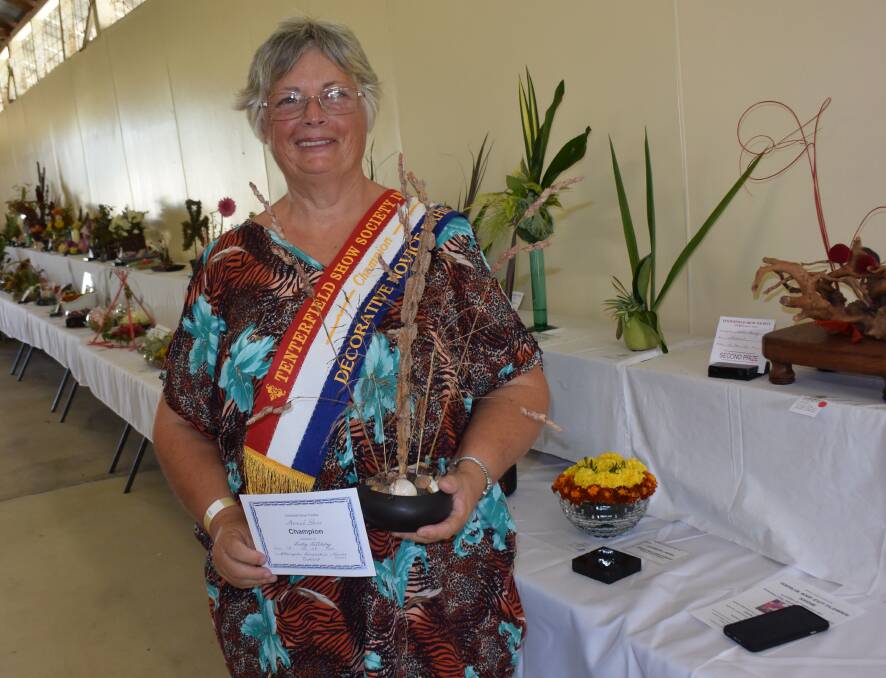 Lesley Littleboy claimed championship decorative novice exhibit in the Floricultlure Section of this year's show.