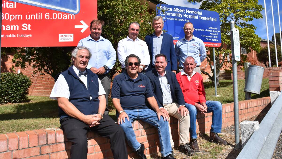 Regional Advisory Committee members (sitting, from left) Tony Roberts, Gary Fox, chair Peter Duncan and Tenterfield Support Group's John Landers and (standing) Aaron Ryan, Stuart George, Mark Humphries and the service's regional marketing manager Zeke Huish. 