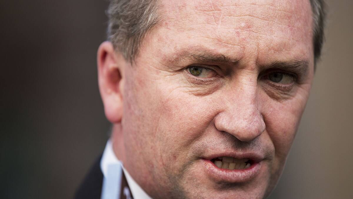 Bank closures and shorter opening hours while business and farm loans increase is not on, according to MP Barnaby Joyce.