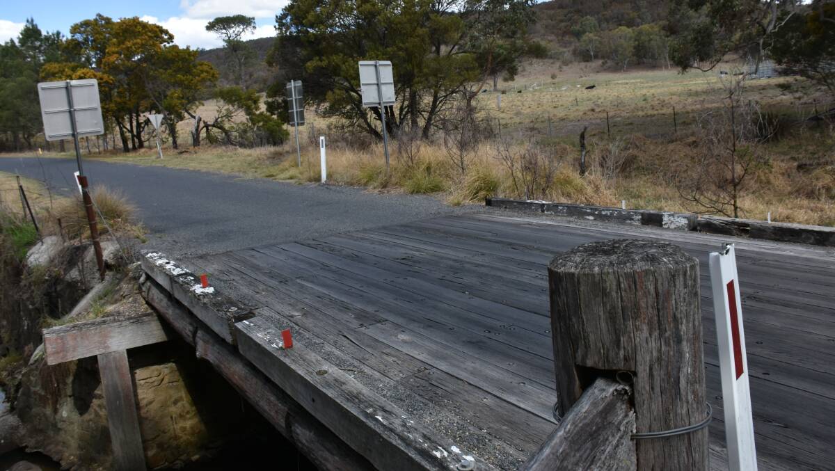 The bridge on Billirimba Road over Hawkings Gully will have a 7-tonne by month's end, with heavier vehicles advised to take Koch's Road instead until a temporary bypass is constructed.
