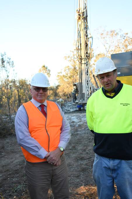 Tenterfield Shire Council chief executive and Water Drilling Services managing director Greg Brereton at the archery bore site on Monday.