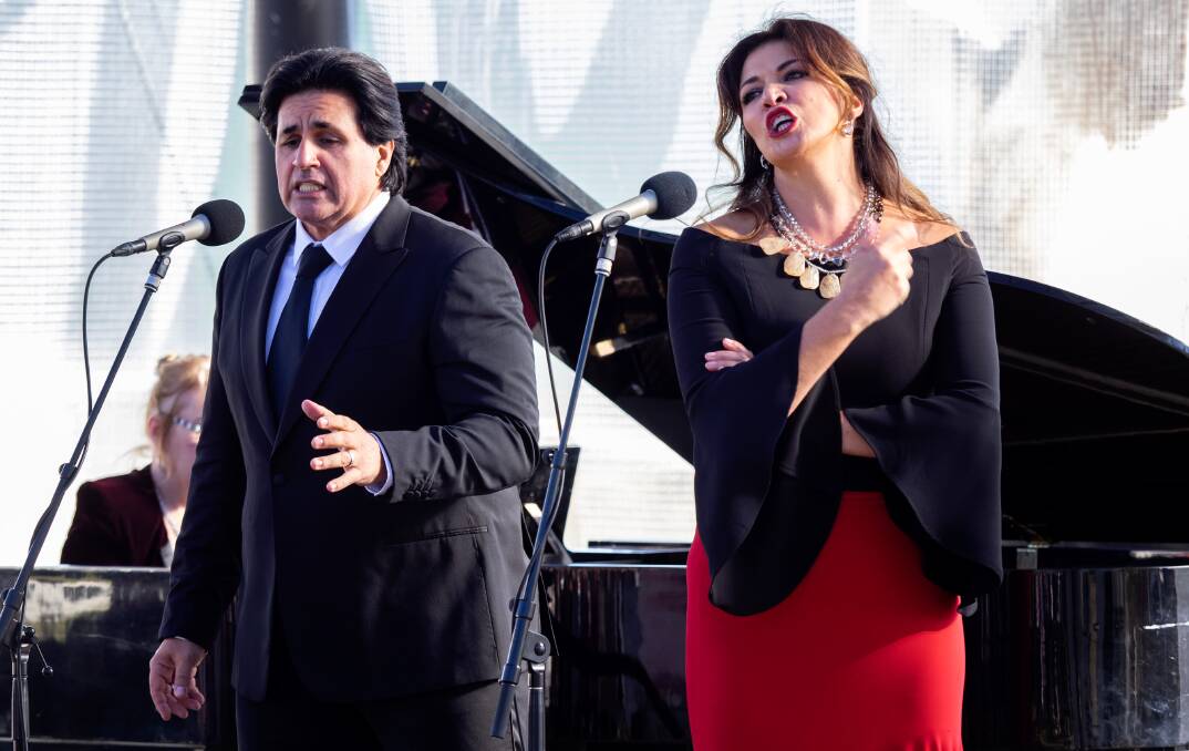 Husband-and-wife duo Rosario La Spina and Milijana Nikolic heated up the Ballandean Estate stage at this year's Opera in the Vineyard. Photo by Glenda Riley.