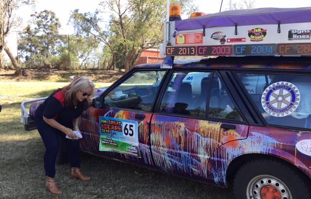 It will be hard to miss car 65 when the rally rocks Tenterfield this weekend.