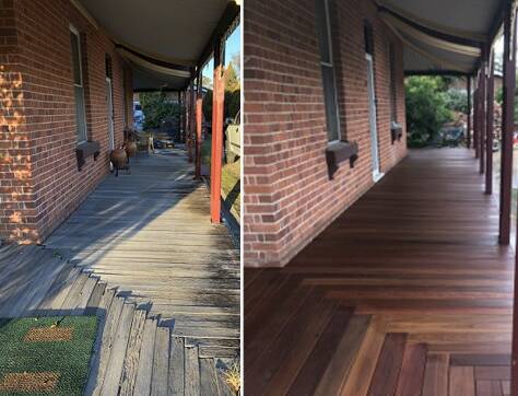 The Local Heritage Places Fund encourages as much positive work on heritage items in the area as possible and includes projects like reflooring a verandah, as these before-and-after photos show. Applications are now open.