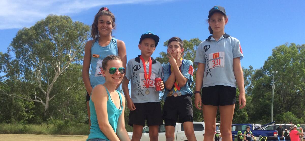 Zipporah McBurney ( at front), Kirri-Lee Cutmore, Bryce Riley, Jake Murphy and Maddison Riley were part of the Border Blues contingent at the championships.