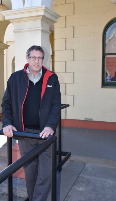 Licensee Troy Gordon at the Tenterfield Post Office which will soon have a fresh paint job and window restoration to return it to its former glory.