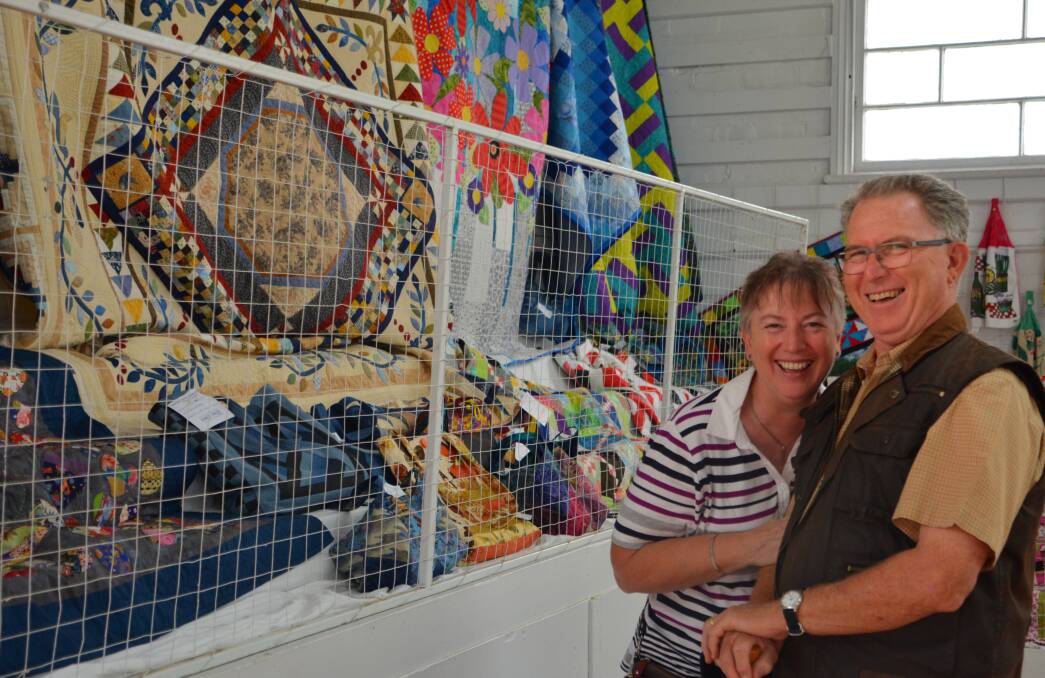 Handcrafts is one of the sections were entries have to be in by this Friday. Here's Ruth and Daryl Offer checking out last year's efforts.