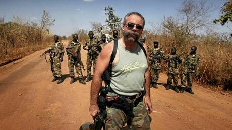 Sam Childers with the Sudanese People's Liberation Army.