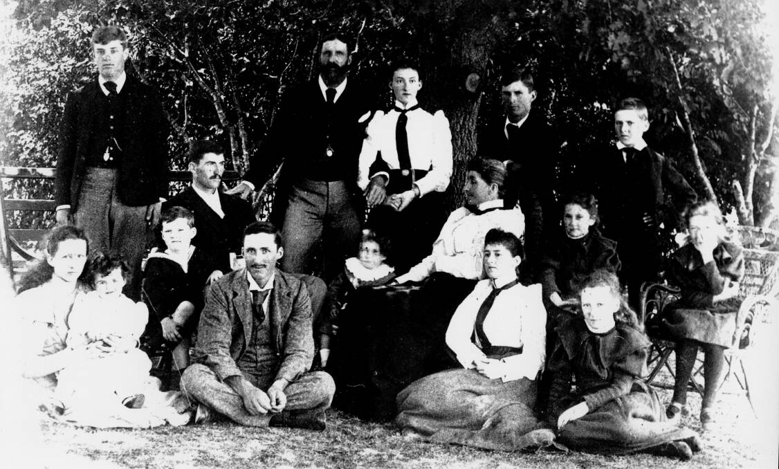 The Walker family of Tenterfield Station in around 1895, with Douglas standing on the far right.