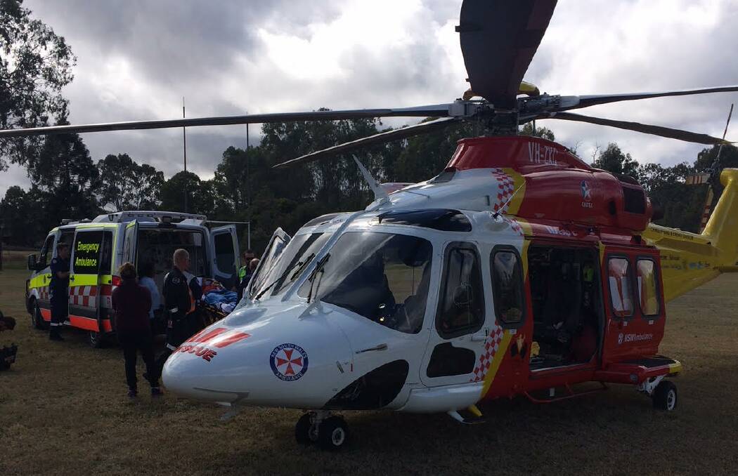 A six-year-old has been flown from Tabulam to Lismore Base Hospital after fracturing his leg.