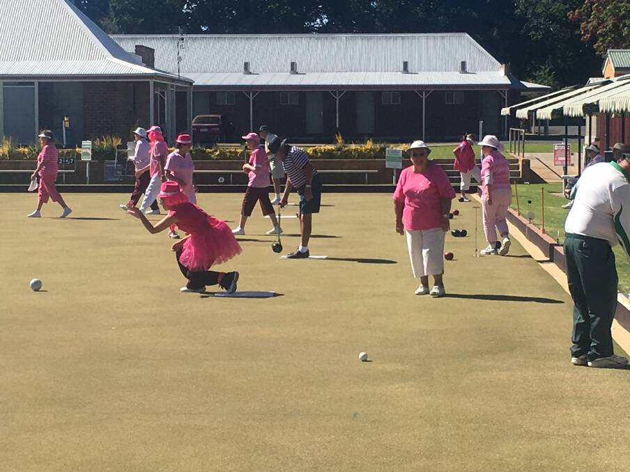 GOING PINK: It was a colour-themed outing at the Tenterfield Bowling Club for Pink Day.