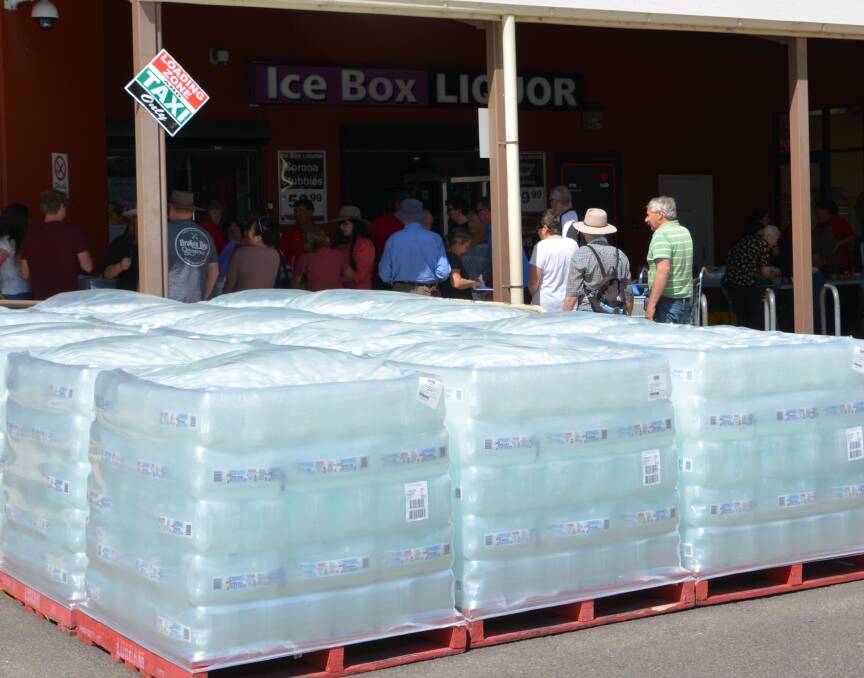 It's happening again this Sunday when Coles is distributing more free 10 litre water containers to Tenterfield residents, two per household. Photo by Melinda Campbell.